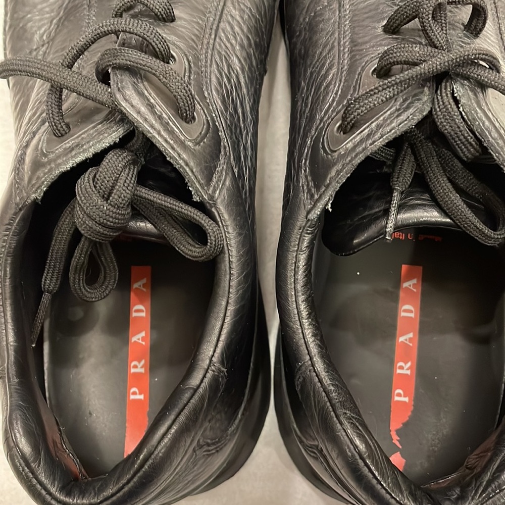 Prada Mens leather sneaker - Picture 4 of 7